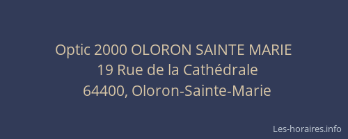 Optic 2000 OLORON SAINTE MARIE