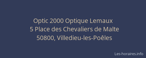 Optic 2000 Optique Lemaux