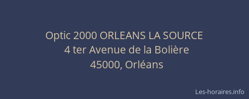 Optic 2000 ORLEANS LA SOURCE