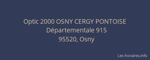 Optic 2000 OSNY CERGY PONTOISE