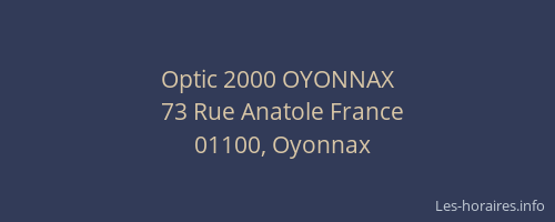 Optic 2000 OYONNAX