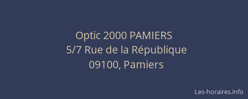 Optic 2000 PAMIERS