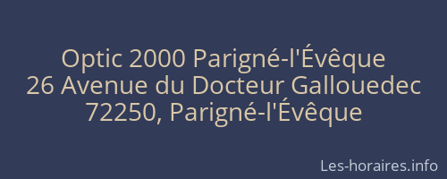 Optic 2000 Parigné-l'Évêque