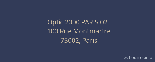 Optic 2000 PARIS 02