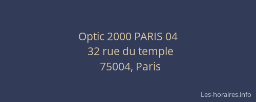 Optic 2000 PARIS 04