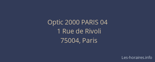 Optic 2000 PARIS 04