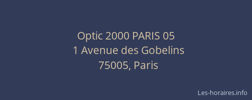Optic 2000 PARIS 05