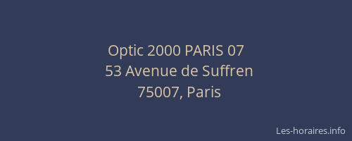 Optic 2000 PARIS 07