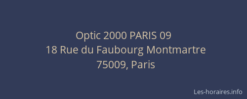 Optic 2000 PARIS 09