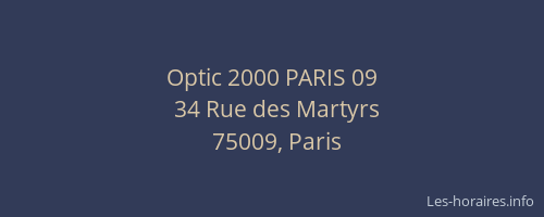 Optic 2000 PARIS 09