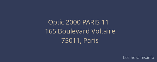Optic 2000 PARIS 11