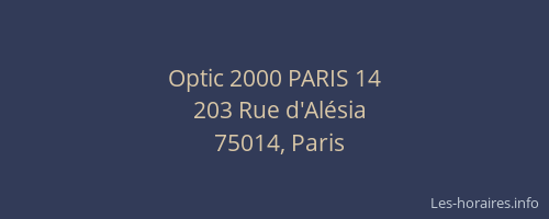 Optic 2000 PARIS 14