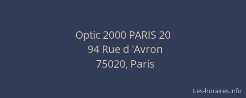 Optic 2000 PARIS 20