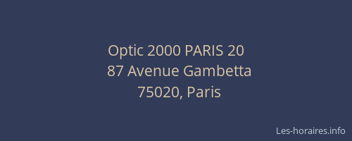 Optic 2000 PARIS 20