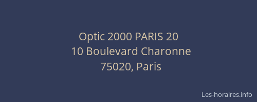 Optic 2000 PARIS 20