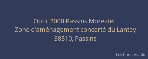Optic 2000 Passins Morestel