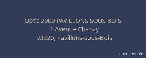 Optic 2000 PAVILLONS SOUS BOIS