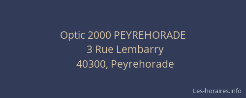 Optic 2000 PEYREHORADE