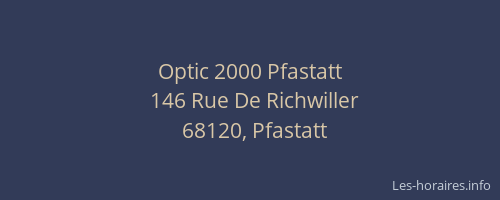 Optic 2000 Pfastatt