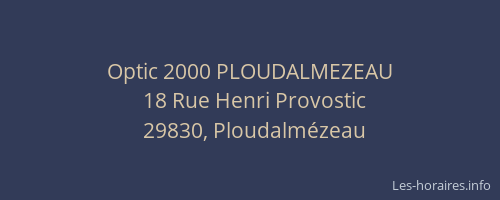 Optic 2000 PLOUDALMEZEAU