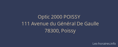 Optic 2000 POISSY