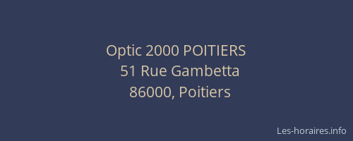 Optic 2000 POITIERS