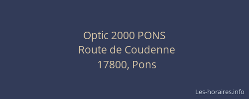 Optic 2000 PONS