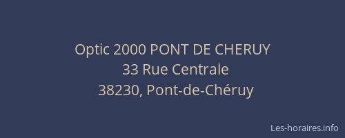 Optic 2000 PONT DE CHERUY