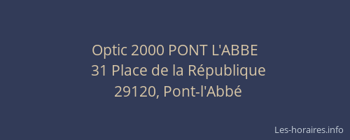 Optic 2000 PONT L'ABBE