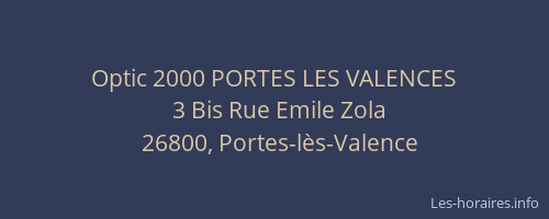Optic 2000 PORTES LES VALENCES
