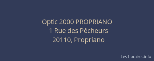 Optic 2000 PROPRIANO