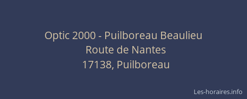 Optic 2000 - Puilboreau Beaulieu