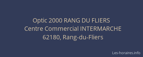 Optic 2000 RANG DU FLIERS