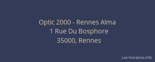 Optic 2000 - Rennes Alma
