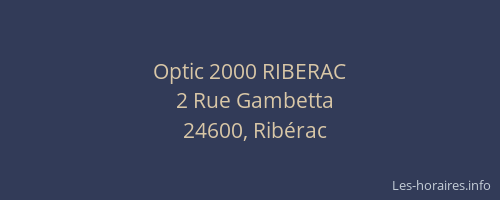 Optic 2000 RIBERAC