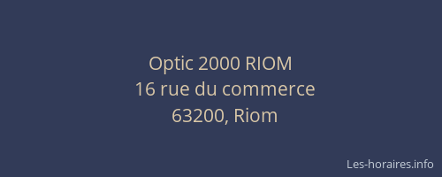 Optic 2000 RIOM