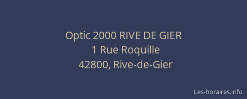 Optic 2000 RIVE DE GIER