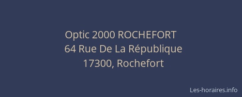 Optic 2000 ROCHEFORT