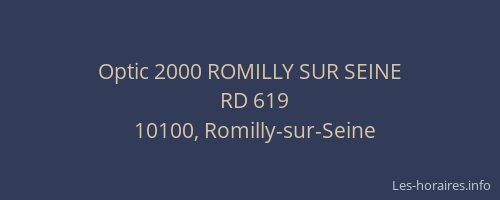 Optic 2000 ROMILLY SUR SEINE