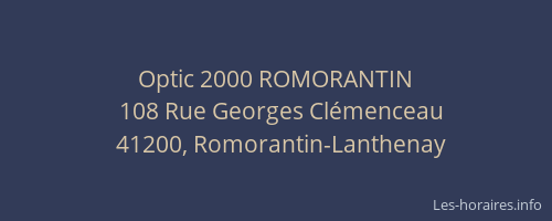 Optic 2000 ROMORANTIN