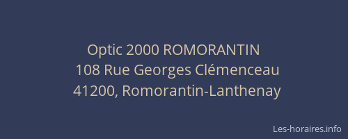 Optic 2000 ROMORANTIN