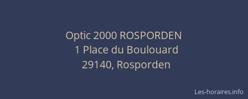 Optic 2000 ROSPORDEN