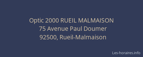 Optic 2000 RUEIL MALMAISON