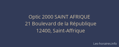 Optic 2000 SAINT AFRIQUE