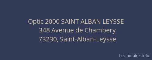 Optic 2000 SAINT ALBAN LEYSSE
