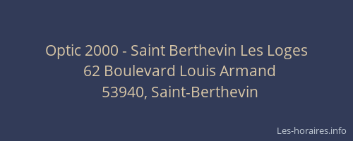 Optic 2000 - Saint Berthevin Les Loges