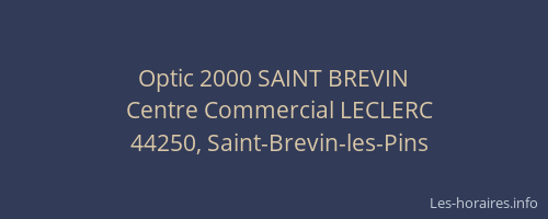Optic 2000 SAINT BREVIN