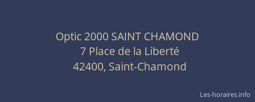 Optic 2000 SAINT CHAMOND