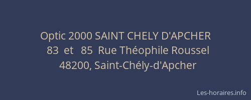 Optic 2000 SAINT CHELY D'APCHER