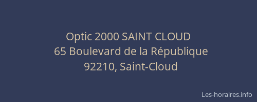 Optic 2000 SAINT CLOUD